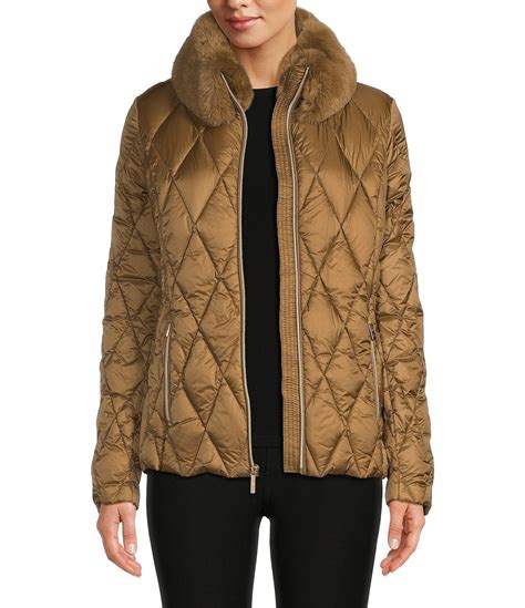 women michael kors puffer reflective lining|MICHAEL Michael Kors Women's Faux.